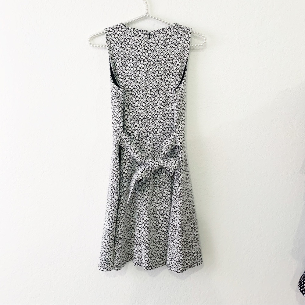 Rebecca Taylor Black & White Floral Dress L